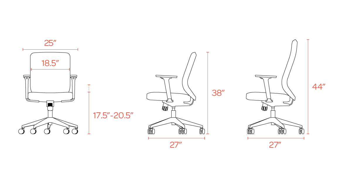 Buy Max Task Chair, High Back, Dark Gray + White for the Office