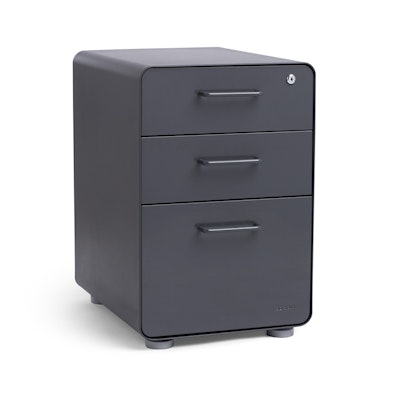 Charcoal Stow 3-Drawer File Cabinet