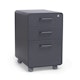 Charcoal Stow 3-Drawer File Cabinet, Rolling,Charcoal,hi-res
