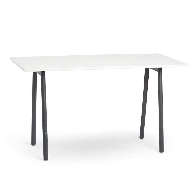 Series A Standing Table, White, 72x36", Charcoal Legs,White,hi-res image number 1.0