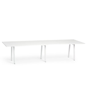 Series A Conference Table, White, 124x42", White Legs