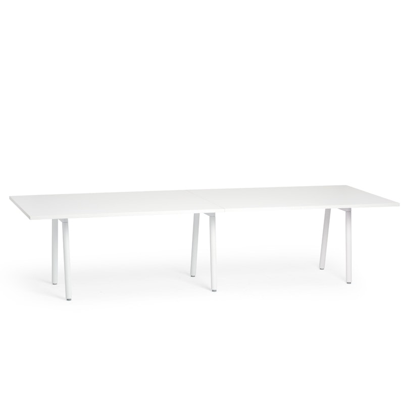 Series A Conference Table, White, 124x42", White Legs,White,hi-res image number 2