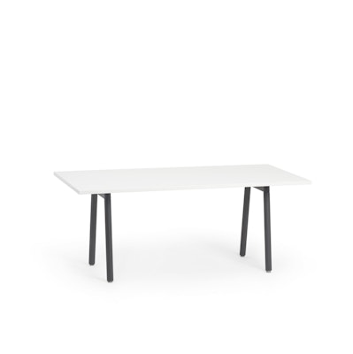 Series A Conference Table, White, 72x36", Charcoal Legs,White,hi-res