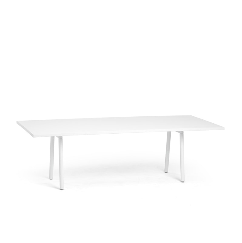 Series A Conference Table, White, 96x42", White Legs,White,hi-res image number 2