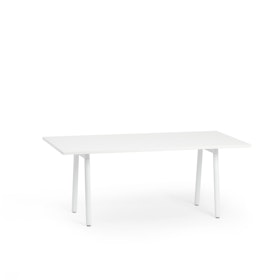 Series A Executive Desk, White, 72", White Legs,White,hi-res