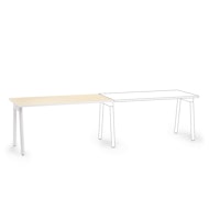 Series A Single Desk Add On, White Legs,,hi-res