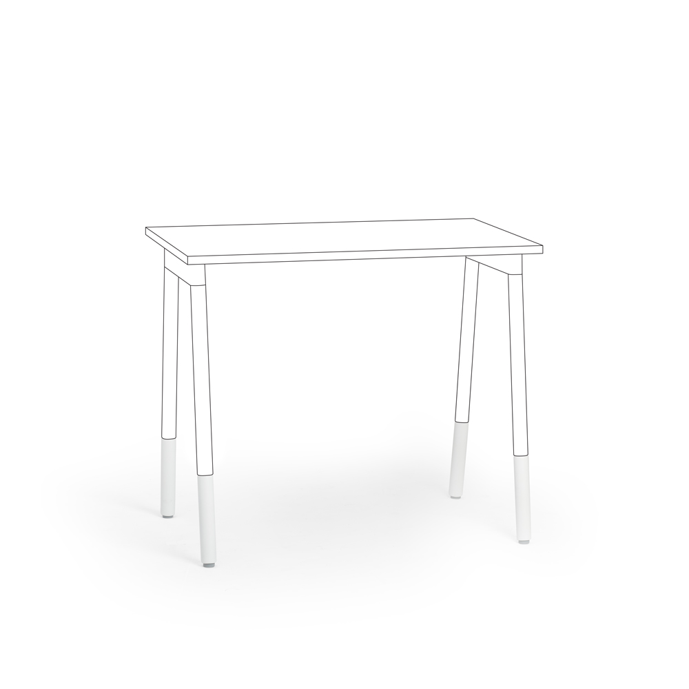 Series A Leg Extenders Set Of 2 White Modern Office Furniture