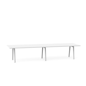 Series A Conference Table, White, 144x36", White Legs
