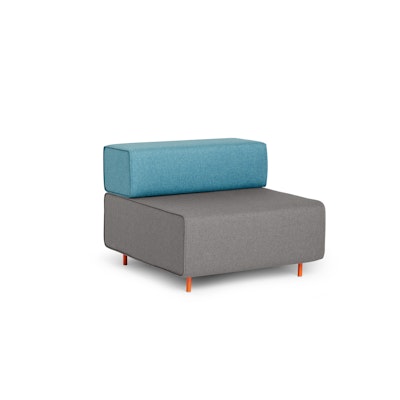 Gray + Blue Block Party Lounge Chair