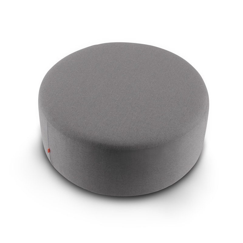 Gray Block Party Lounge Round Ottoman, 40",Gray,hi-res image number 2.0