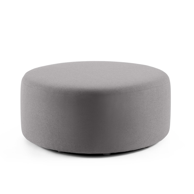 Gray Block Party Lounge Round Ottoman, 40",Gray,hi-res image number 0.0