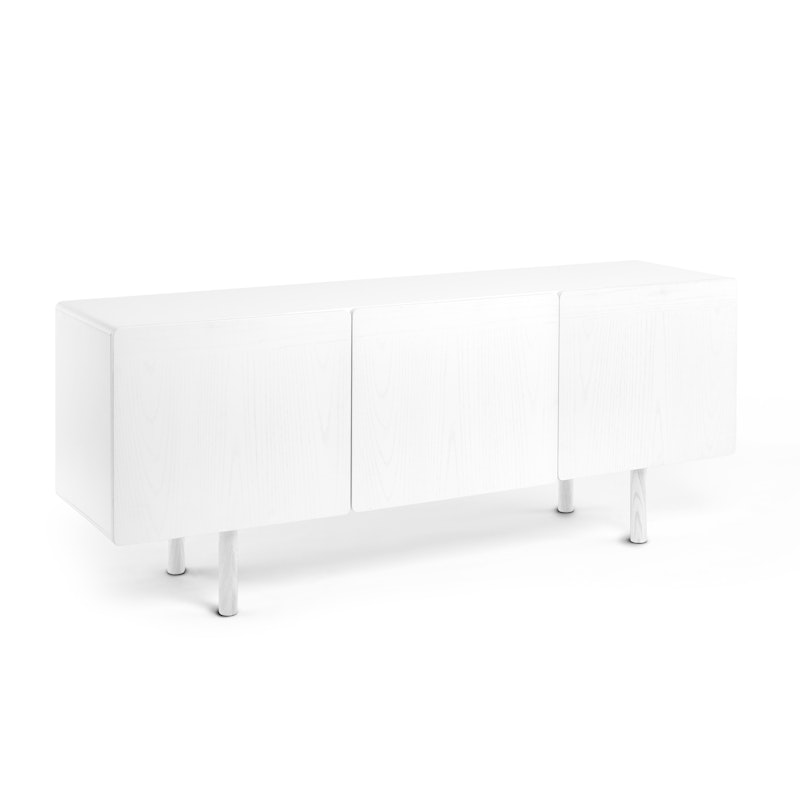 White Cleo Credenza 70" Add On Door,White,hi-res image number 2