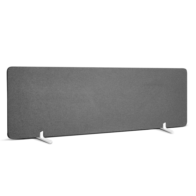 Dark Gray Pinnable Fabric Privacy Panel, 55 x 17.5", Footed,Dark Gray,hi-res image number 0.0