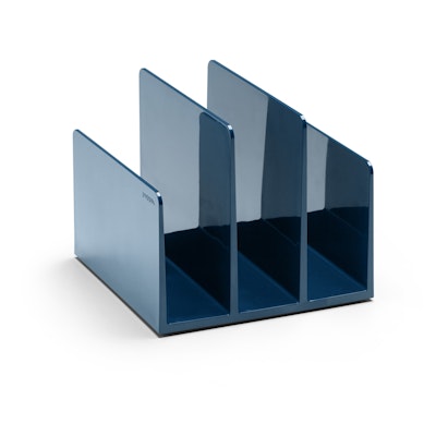 Poppin Small Desk Accessory Organizer Slate - Blue - 4-1/4 x 6-7/8 x 7-3/8 Height - Each