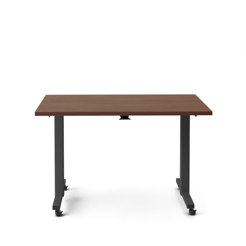 Irons Flip Top Training Table, Walnut, 47", Charcoal Legs,Walnut,hi-res image number 3.0