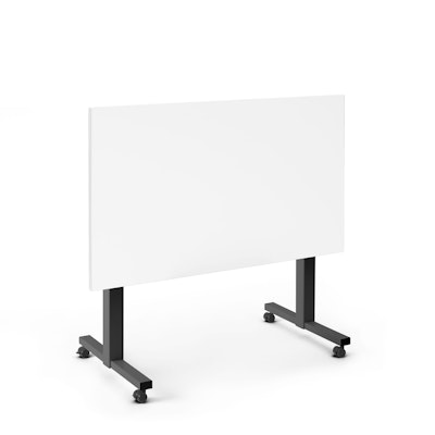 Irons Flip Top Training Table, White, 47", Charcoal Legs,White,hi-res