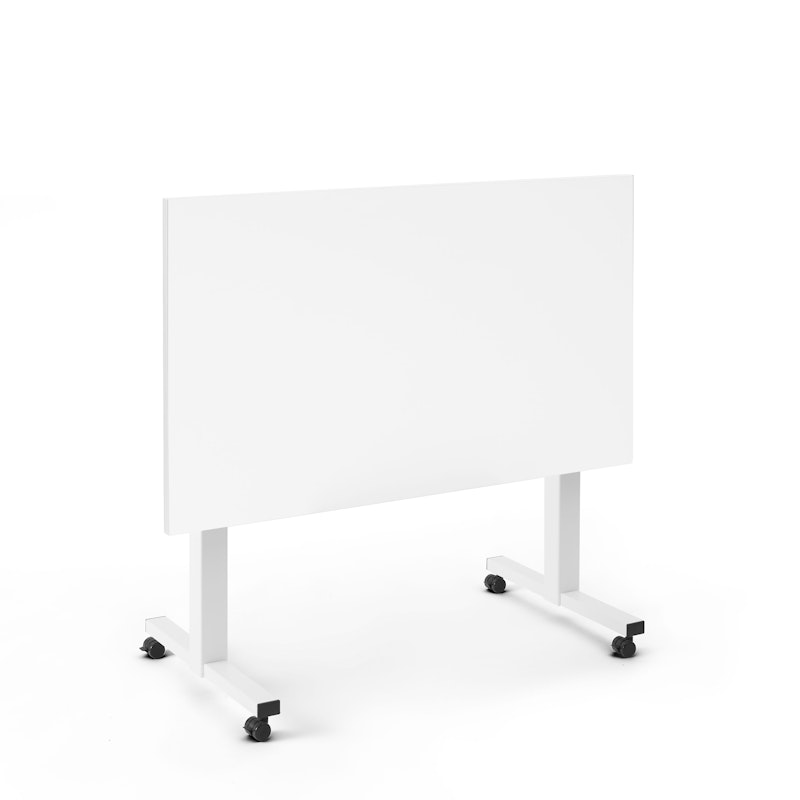 Irons Flip Top Training Table, White, 47", White Legs,White,hi-res image number 2
