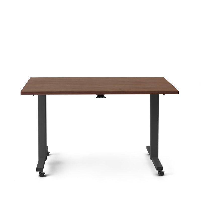 Irons Flip Top Training Table, Walnut, 57", Charcoal Legs,Walnut,hi-res image number 3.0