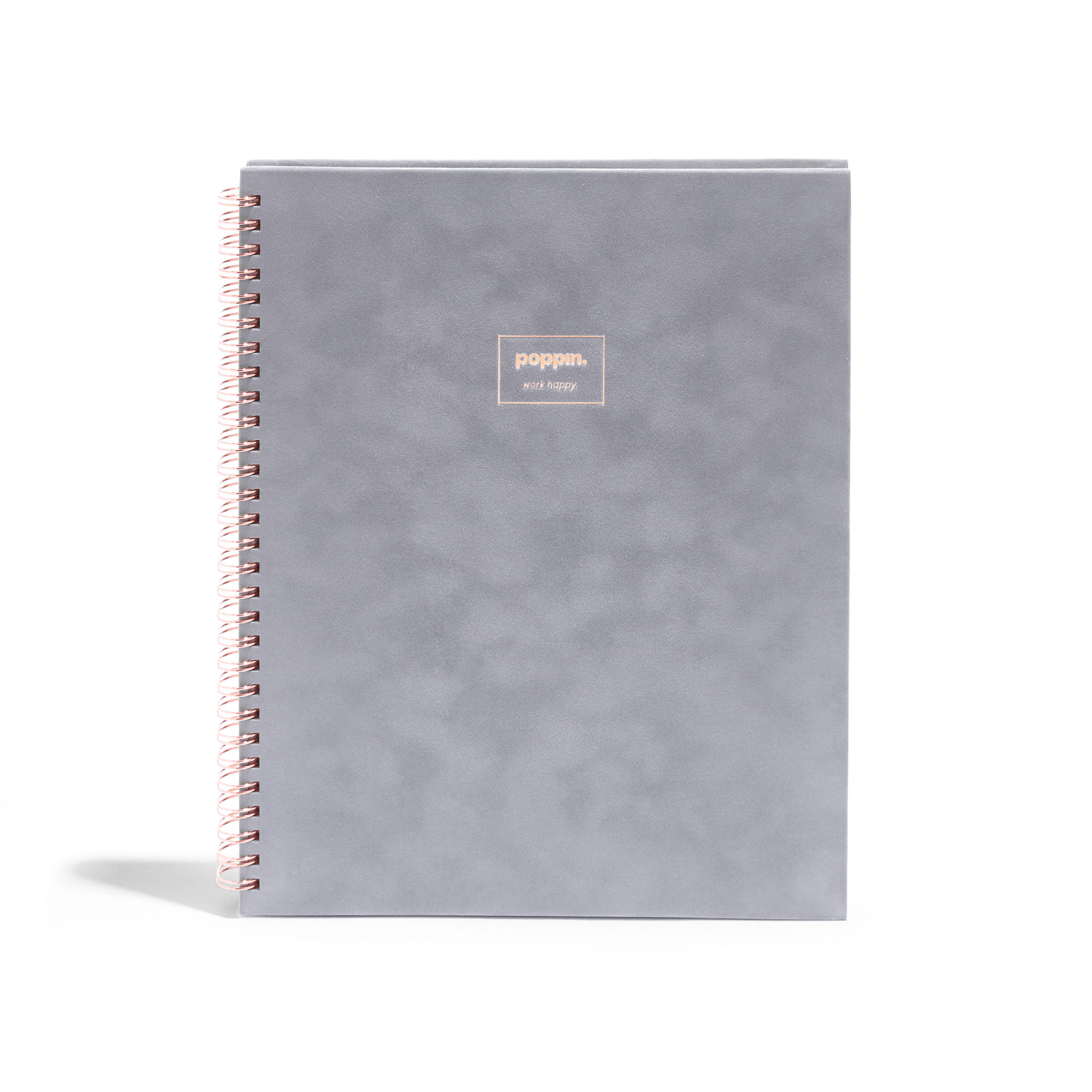 Dove Gray Velvet Medium Spiral Notebook, Notebooks + Journals