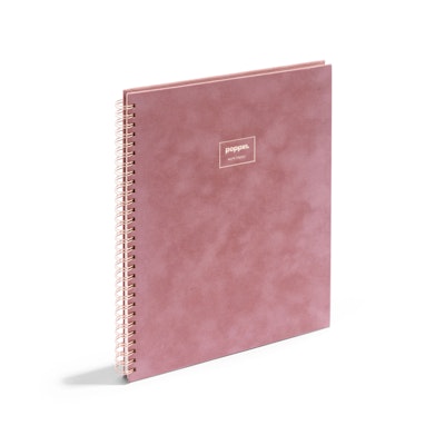 Dusty Rose Velvet Large Spiral Notebook