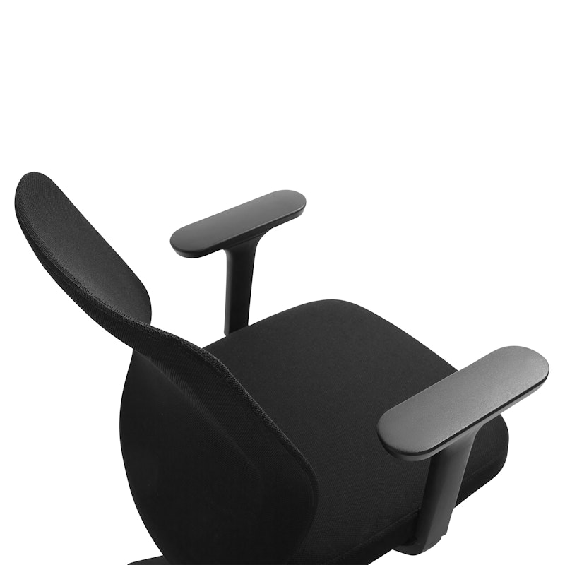 Black Max Task Chair, Mid Back, Black Frame,,hi-res image number 5.0