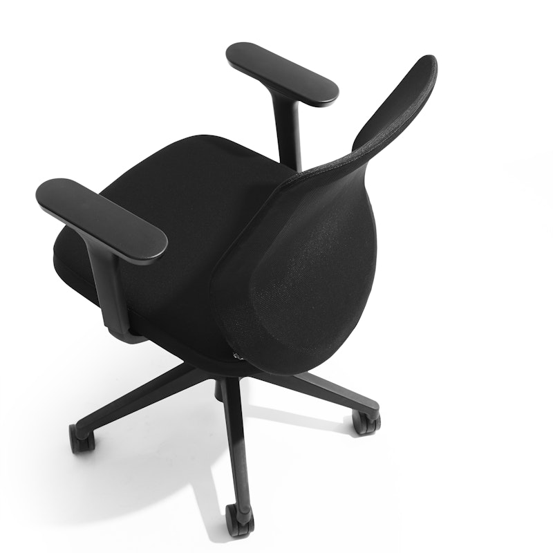 Black Max Task Chair, Mid Back, Black Frame,,hi-res image number 5