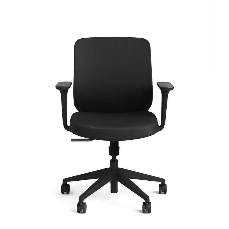 Black Max Task Chair, Mid Back, Black Frame,,hi-res image number 1.0