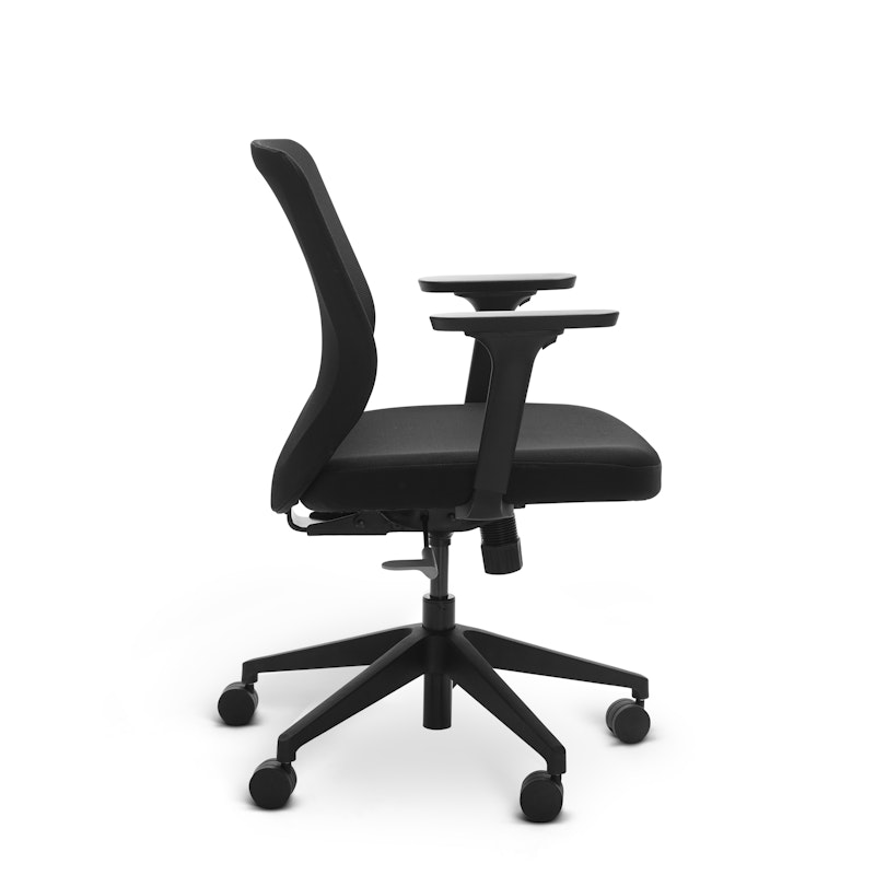 Black Max Task Chair, Mid Back, Black Frame,,hi-res image number 3