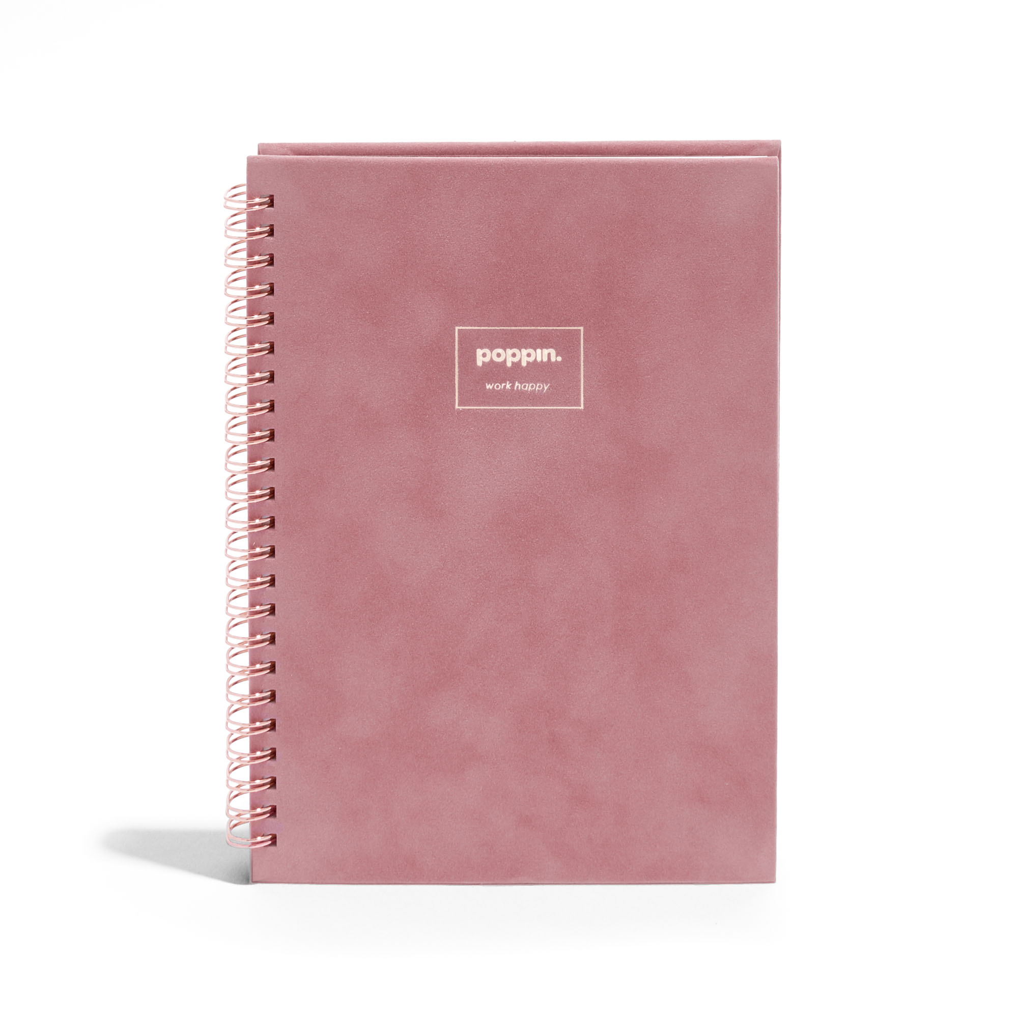 Dove Gray Velvet Medium Spiral Notebook, Notebooks + Journals