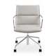 Light Gray Meredith Meeting Chair, Mid Back, Nickel Frame,Light Gray,hi-res