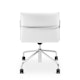 White Meredith Meeting Chair, Mid Back, Nickel Frame,White,hi-res