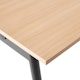 Series A Single Desk for 3, Natural Oak, 47", Charcoal Legs,Natural Oak,hi-res