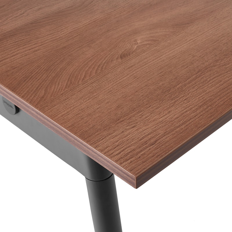 Series A Single Desk for 3, Walnut, 47", Charcoal Legs,Walnut,hi-res image number 3.0