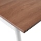Series A Single Desk for 3, Walnut, 57", White Legs,Walnut,hi-res