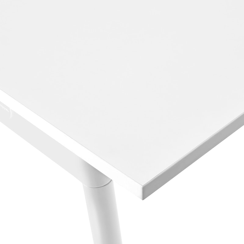 Series A Single Desk for 3, White, 47", White Legs,White,hi-res image number 1.0