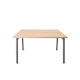 Series A Double Desk for 2, Natural Oak, 47", Charcoal Legs,Natural Oak,hi-res