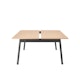 Series A Double Desk for 2, Natural Oak, 47", Charcoal Legs,Natural Oak,hi-res