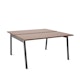 Series A Double Desk for 2, Walnut, 47", Charcoal Legs,Walnut,hi-res