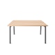Series A Double Desk for 2, Natural Oak, 57", Charcoal Legs,Natural Oak,hi-res