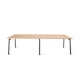 Series A Double Desk for 4, Natural Oak, 47", Charcoal Legs,Natural Oak,hi-res
