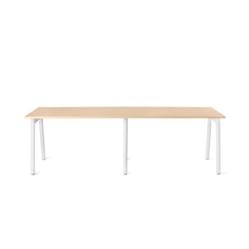 Series A Single Desk For 2, White Legs