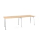Series A Single Desk for 2, Natural Oak, 47", White Legs,Natural Oak,hi-res