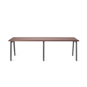 Series A Single Desk for 2, Charcoal Legs