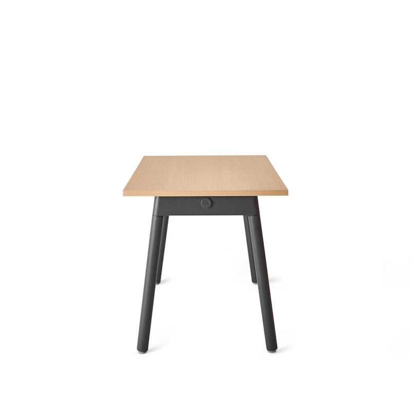 Series A Single Desk for 1, Natural Oak, 47", Charcoal Legs,Natural Oak,hi-res image number 3.0