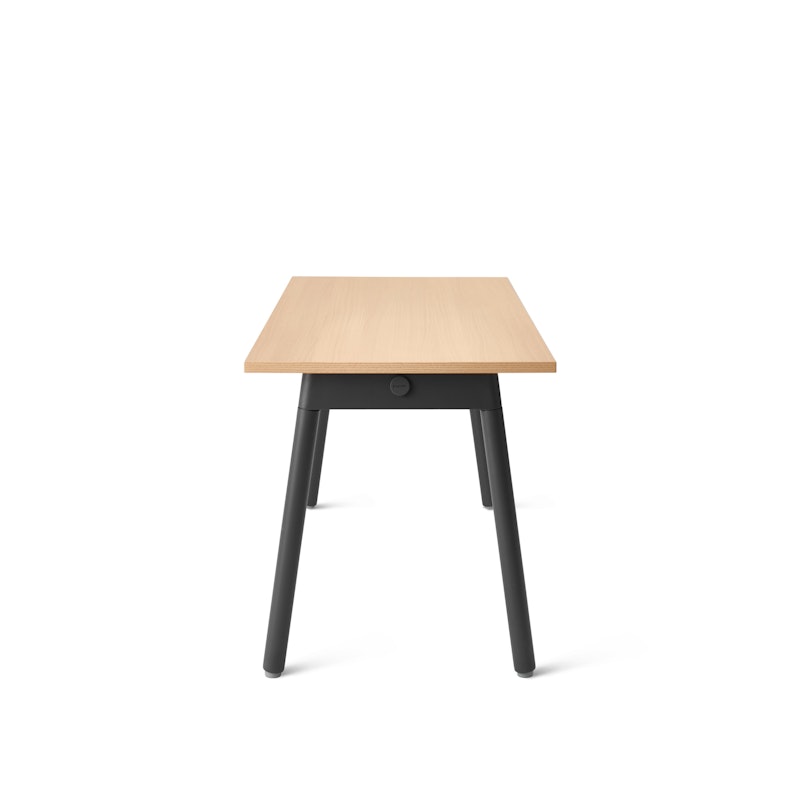 Series A Single Desk for 1, Natural Oak, 57", Charcoal Legs,Natural Oak,hi-res image number 3.0