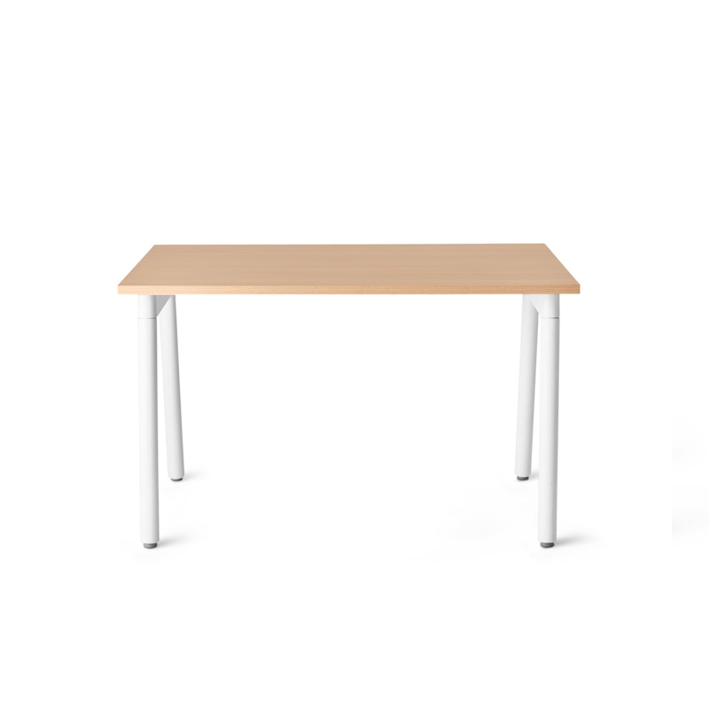 Series A Single Desk for 1, Natural Oak, 47", White Legs,Natural Oak,hi-res image number 2