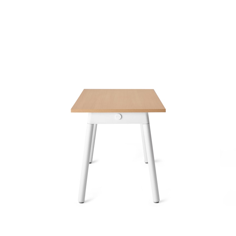 Series A Single Desk for 1, Natural Oak, 47", White Legs,Natural Oak,hi-res image number 3.0