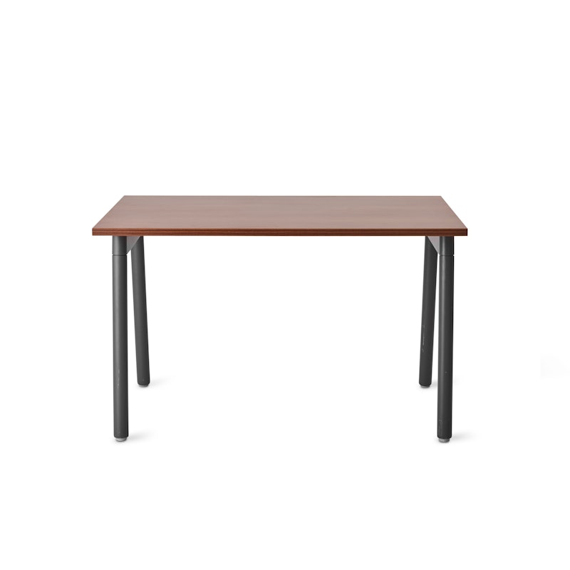 Series A Single Desk for 1, Walnut, 47", Charcoal Legs,Walnut,hi-res image number 2