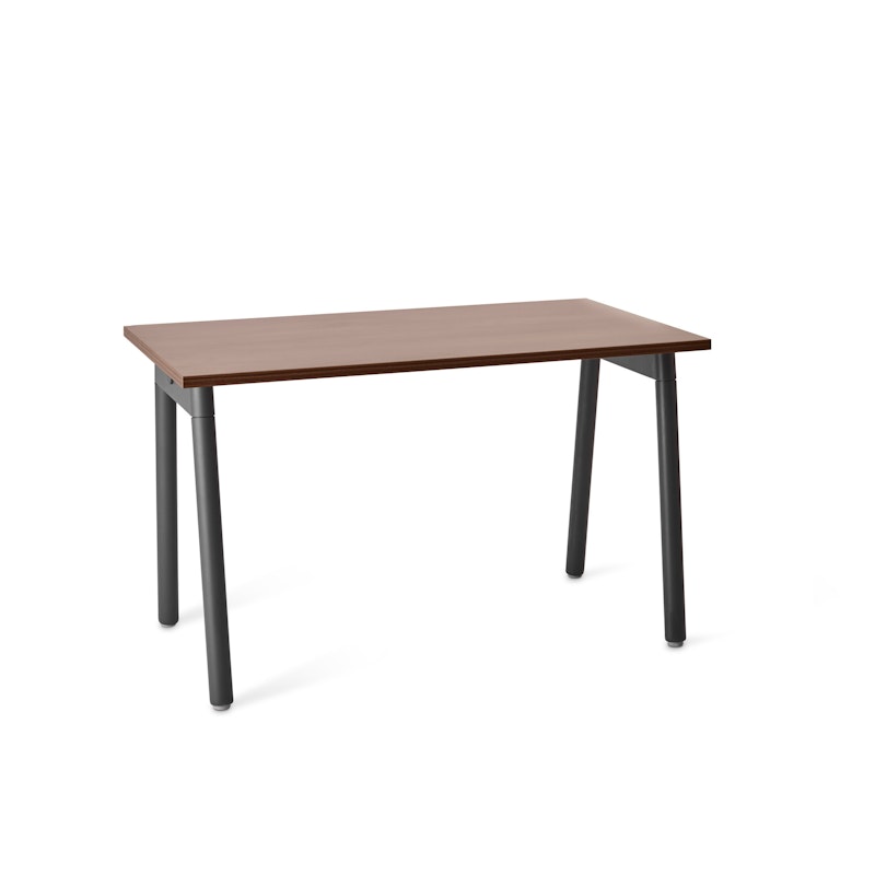 Series A Single Desk for 1, Walnut, 47", Charcoal Legs,Walnut,hi-res image number 2.0
