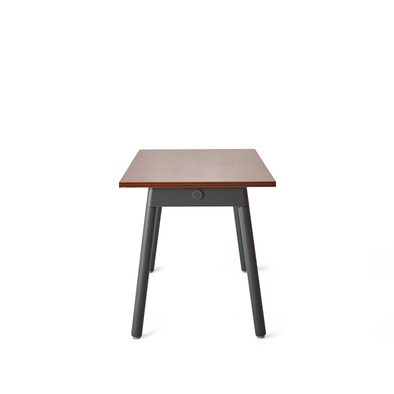 Series A Single Desk for 1, Walnut, 47", Charcoal Legs,Walnut,hi-res image number 4